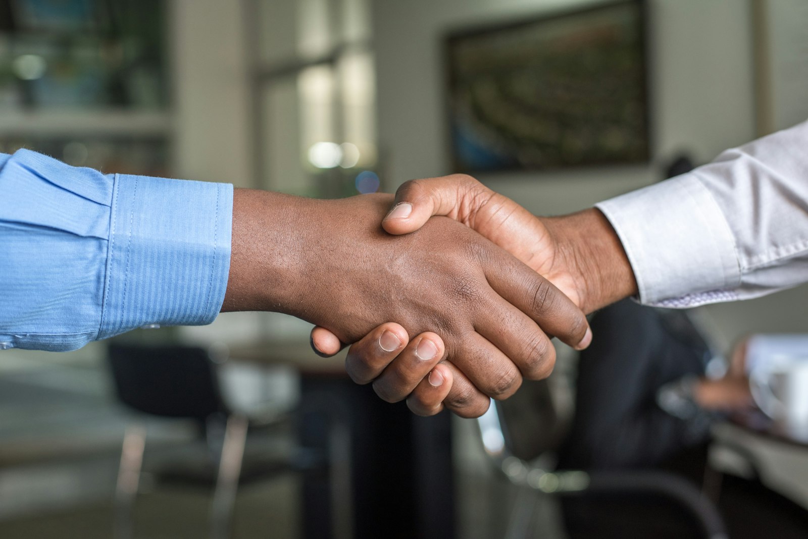 A professional handshake sealing an agreement