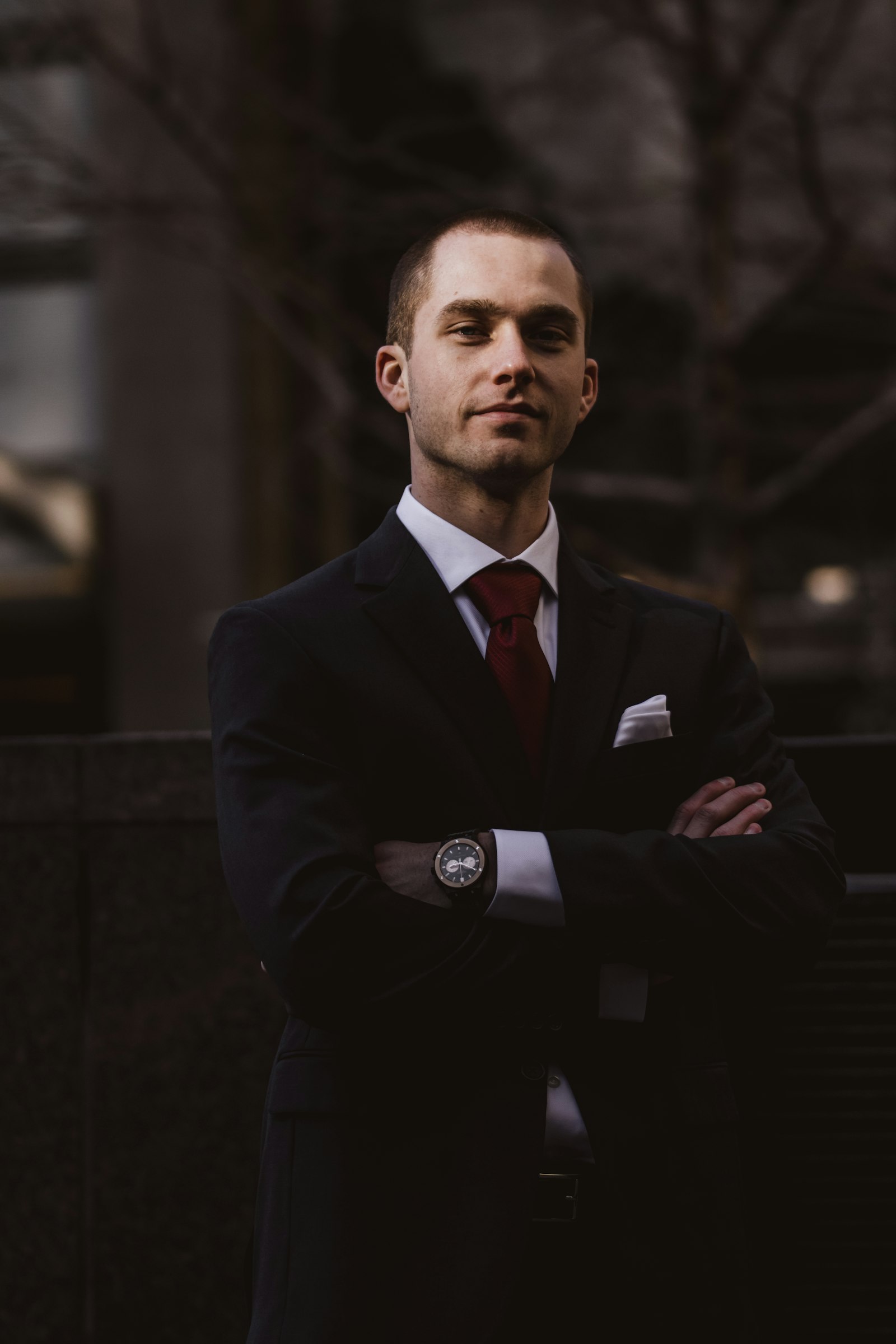 Senior executive in professional dress